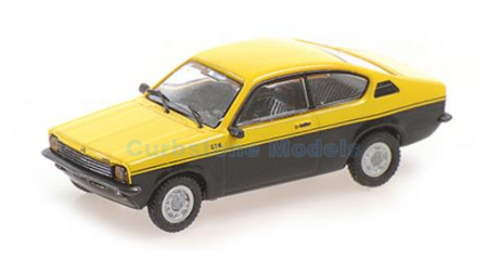 Modelauto 1:87 | Minichamps 870040121 | Opel Kadett Coupe Geel / Zwart 1973