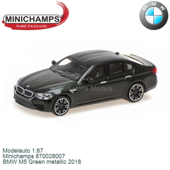 Modelauto 1:87 | Minichamps 870028007 | BMW M5 Green metallic 2018
