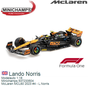 Modelauto 1:18 | Minichamps 537233504 | McLaren MCL60 2023 #4 - L.Norris