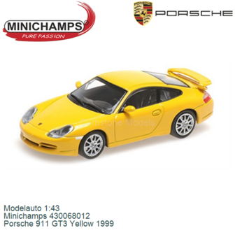 Modelauto 1:43 | Minichamps 430068012 | Porsche 911 GT3 Yellow 1999