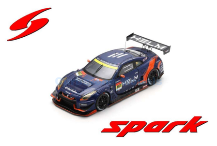 Modelauto 1:43 | Spark SGT180 | Nissan GT-R NISMO GT3 GT300 | Helm Motorsport 2024 #62 - K.Hirate - Y.Hiraki - R.Hiraki