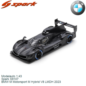 Modelauto 1:43 | Spark S9107 | BMW M Motorsport M Hybrid V8 LMDH 2023