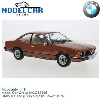 Modelauto 1:18 | Model Car Group MCG18165 | BMW 6 Serie (E24) Metallic Brown 1976