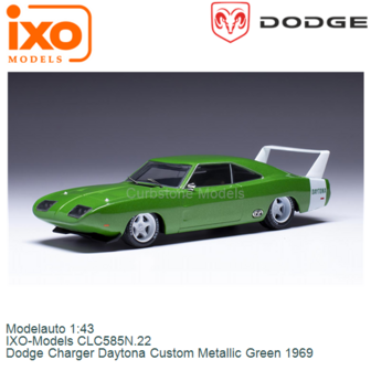 Modelauto 1:43 | IXO-Models CLC585N.22 | Dodge Charger Daytona Custom Metallic Green 1969