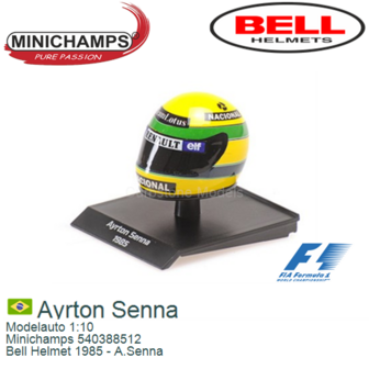 Modelauto 1:10 | Minichamps 540388512 | Bell Helmet 1985 - A.Senna