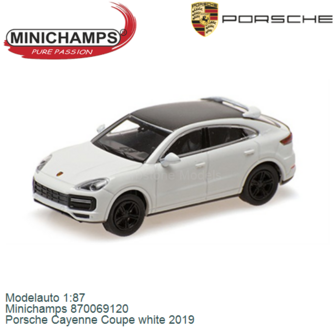 Modelauto 1:87 | Minichamps 870069120 | Porsche Cayenne Coupe white 2019