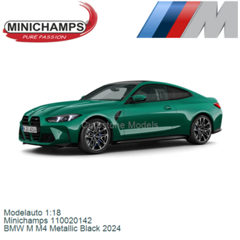 Modelauto 1:18 | Minichamps 110020142 | BMW M M4 Metallic Black 2024