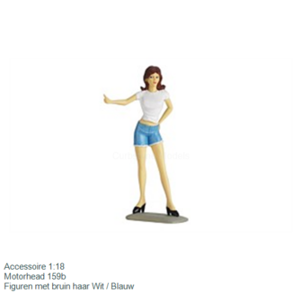 Accessoire 1:18 | Motorhead 159b | Figuren met bruin haar Wit / Blauw