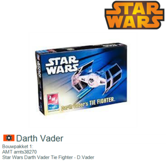 Bouwpakket 1: | AMT amts38270 | Star Wars Darth Vader Tie Fighter - D.Vader