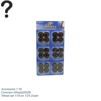 Accessoire 1:18 | Diversen Wheels2002B | Wheel set 1/18 en 1/24 Zwart