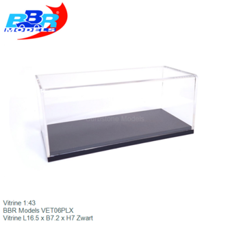 Vitrine 1:43 | BBR Models VET06PLX | Vitrine L16.5 x B7.2 x H7 Zwart
