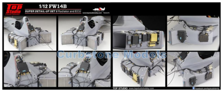 Bouwpakket 1:12 | Diversen TSTD23276 | Williams FW14B radiator and Ecu Set 5 1992