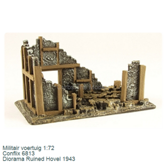 Militair voertuig 1:72 | Conflix 6813 | Diorama Ruined Hovel 1943