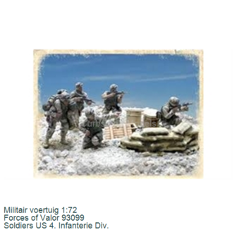 Militair voertuig 1:72 | Forces of Valor 93099 | Soldiers US 4. Infanterie Div.