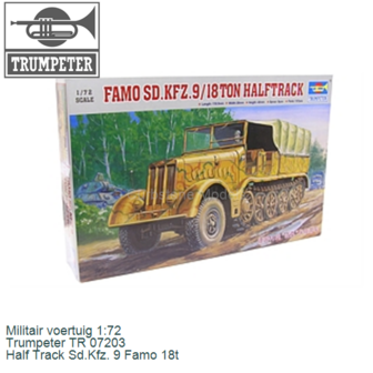 Militair voertuig 1:72 | Trumpeter TR 07203 | Half Track Sd.Kfz. 9 Famo 18t