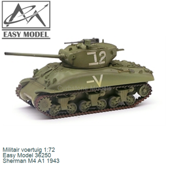 Militair voertuig 1:72 | Easy Model 36250 | Sherman M4 A1 1943
