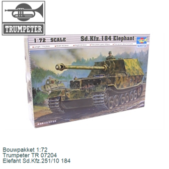 Bouwpakket 1:72 | Trumpeter TR 07204 | Elefant Sd.Kfz.251/10 184