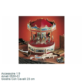 Accessoire 1:9 | Amati 0530-01 | Giostra Con Cavalli 23 cm