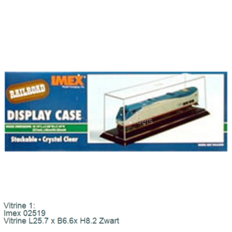 Vitrine 1: | Imex 02519 | Vitrine L25.7 x B6.6x H8.2 Zwart