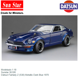 Modelauto 1:18 | Sunstar 3515R | Datsun Fairlady Z (S30) Metallic Dark Blue 1970