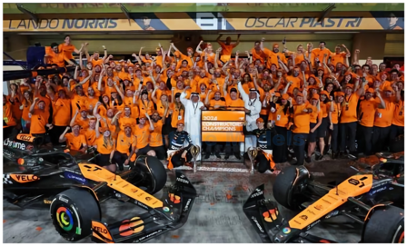 Modelauto 1:43 | Minichamps 532240481 | McLaren F1 Team MCL38 2024 #4 en 81 - O.Piastri - L.Norris