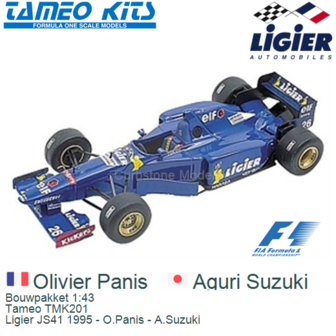 Bouwpakket 1:43 | Tameo TMK201 | Ligier JS41 1995 - O.Panis - A.Suzuki
