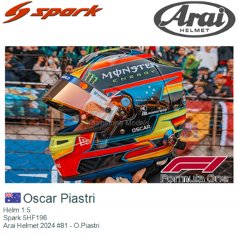 Helm 1:5 | Spark 5HF196 | Arai Helmet 2024 #81 - O.Piastri