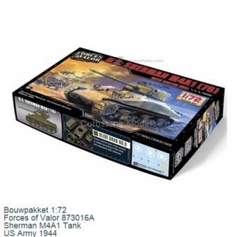 Bouwpakket 1:72 | Forces of Valor 873016A | Sherman M4A1 Tank | US Army 1944
