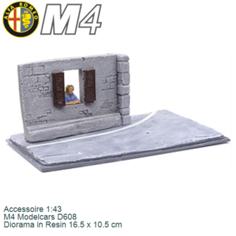 Accessoire 1:43 | M4 Modelcars D608 | Diorama in Resin 16.5 x 10.5 cm