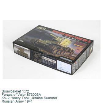 Bouwpakket 1:72 | Forces of Valor 873003A | KV-2 Heavy Tank Ukraine Summer | Russian Army 1941