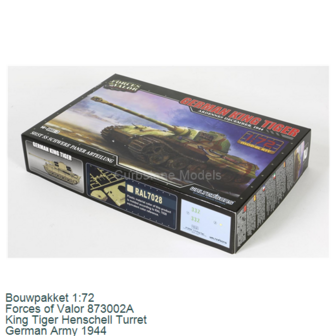 Bouwpakket 1:72 | Forces of Valor 873002A | King Tiger Henschell Turret | German Army 1944