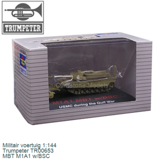 Militair voertuig 1:144 | Trumpeter TR00653 | MBT M1A1 w/BSC