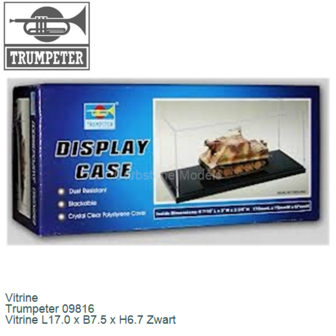 Vitrine  | Trumpeter 09816 | Vitrine L17.0 x B7.5 x H6.7 Zwart