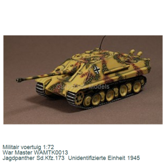 Militair voertuig 1:72 | War Master WAMTK0013 | Jagdpanther Sd.Kfz.173  Unidentifizierte Einheit 1945