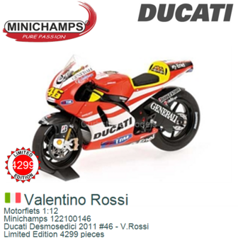 Motorfiets 1:12 | Minichamps 122100146 | Ducati Desmosedici 2011 #46 - V.Rossi