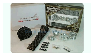Militair voertuig 1:16 | Torro 499009 | Rupskettingen voor 1:16 Tiger en Panther Zwart