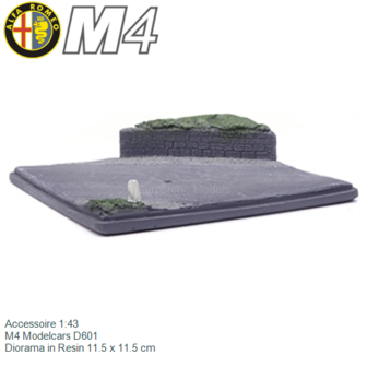 Accessoire 1:43 | M4 Modelcars D601 | Diorama in Resin 11.5 x 11.5 cm
