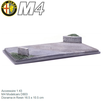 Accessoire 1:43 | M4 Modelcars D603 | Diorama in Resin 16.5 x 10.5 cm