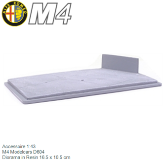 Accessoire 1:43 | M4 Modelcars D604 | Diorama in Resin 16.5 x 10.5 cm