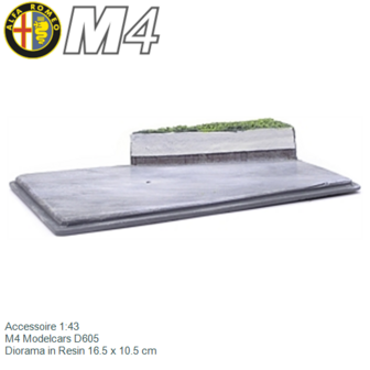 Accessoire 1:43 | M4 Modelcars D605 | Diorama in Resin 16.5 x 10.5 cm