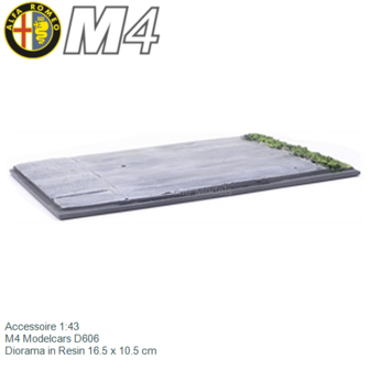 Accessoire 1:43 | M4 Modelcars D606 | Diorama in Resin 16.5 x 10.5 cm