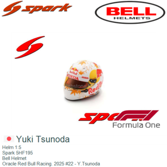 Helm 1:5 | Spark 5HF195 | Bell Helmet | Oracle Red Bull Racing. 2025 #22 - Y.Tsunoda