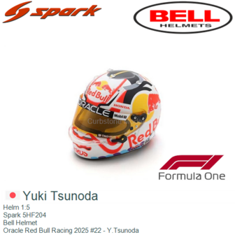 Helm 1:5 | Spark 5HF204 | Bell Helmet | Oracle Red Bull Racing 2025 #22 - Y.Tsunoda