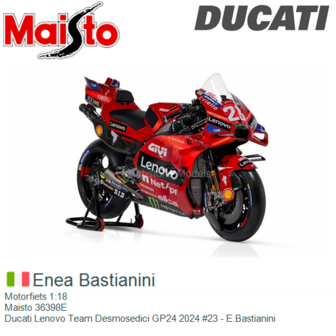 Motorfiets 1:18 | Maisto 36398E | Ducati Lenovo Team Desmosedici GP24 2024 #23 - E.Bastianini 