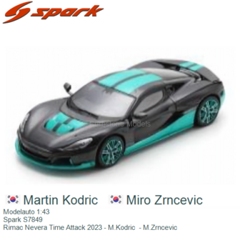 Modelauto 1:43 | Spark S7849 | Rimac Nevera Time Attack 2023 - M.Kodric  - M.Zrncevic 