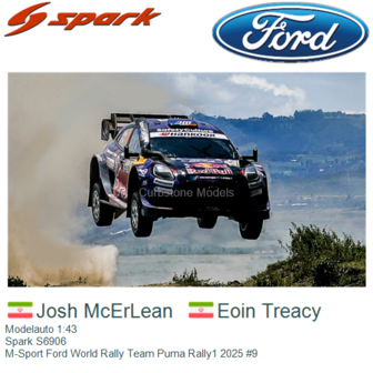 Modelauto 1:43 | Spark S6906 | M-Sport Ford World Rally Team Puma Rally1 2025 #9
