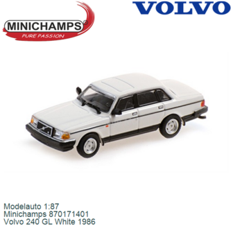 Modelauto 1:87 | Minichamps 870171401 | Volvo 240 GL White 1986