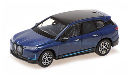 Modelauto 1:87 | Minichamps 870024601 | BMW IX M60 BLUE METALLIC 2022
