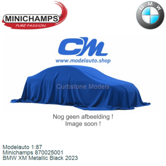 Modelauto 1:87 | Minichamps 870025001 | BMW XM Metallic Black 2023