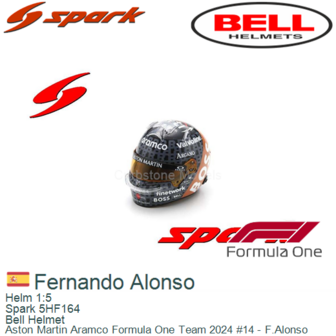 Helm 1:5 | Spark 5HF164 | Bell Helmet | Aston Martin Aramco Formula One Team 2024 #14 - F.Alonso